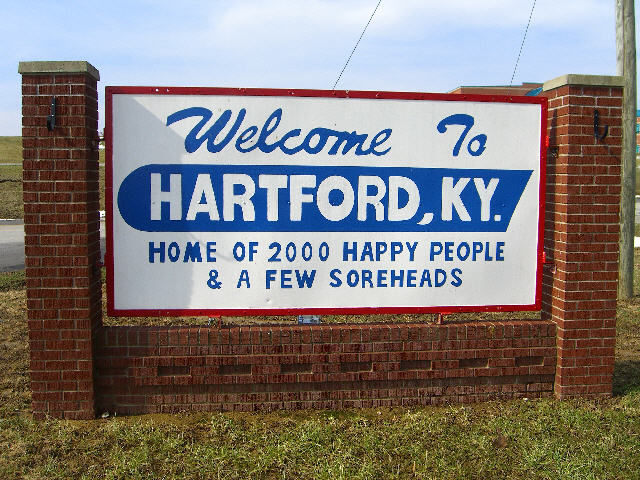 Welcome to Hartford, Kentucky Sign