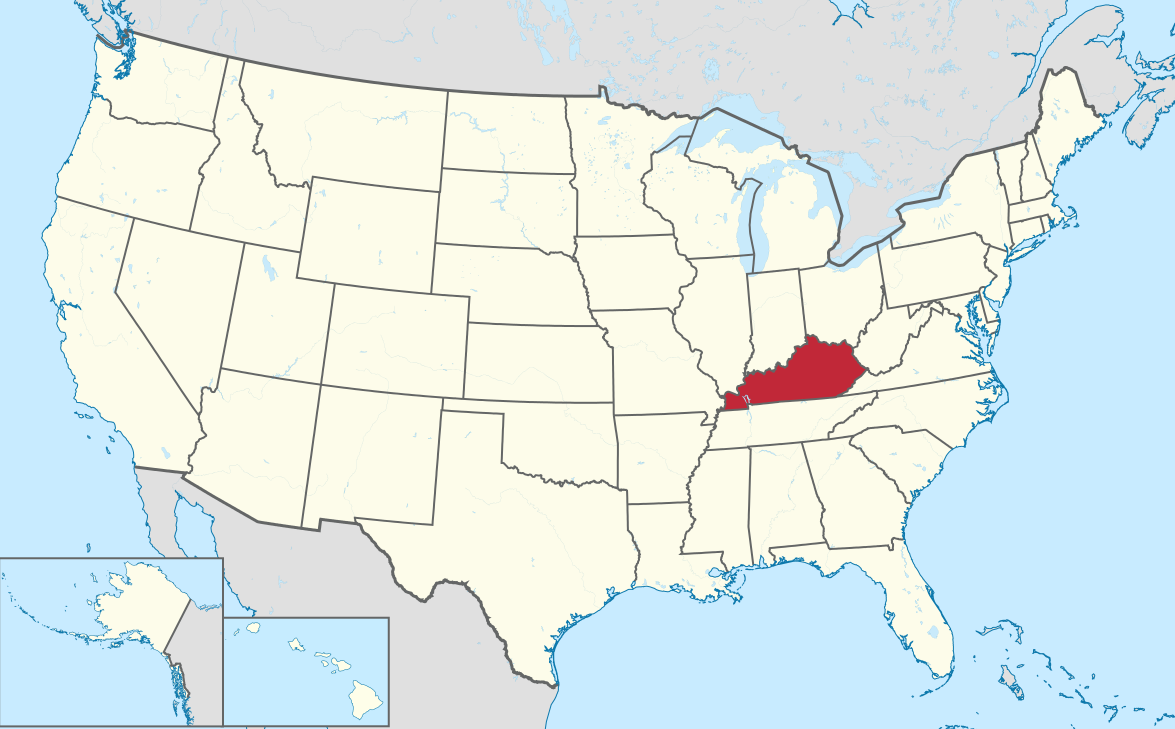 Map Showing Where Kentucky is Located 