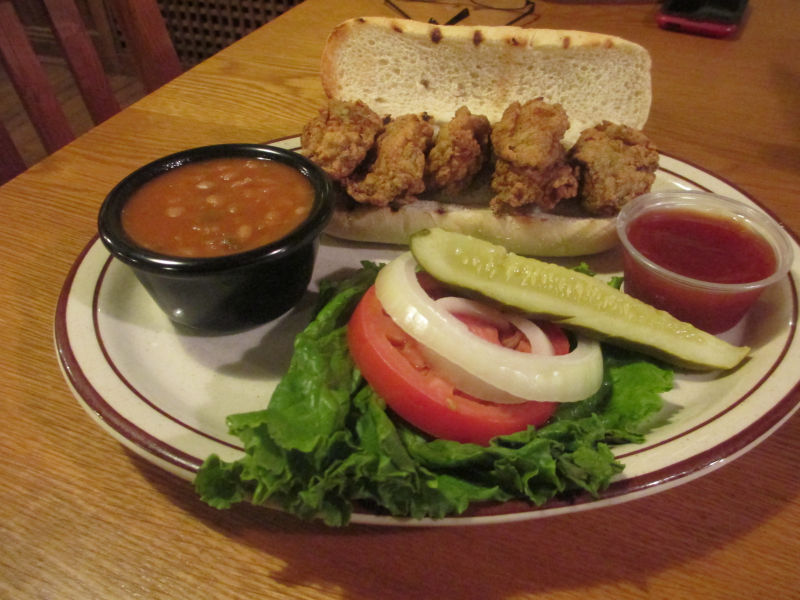 Oyster Po Boy, The Feed Mill in Morganfield, Kentucky