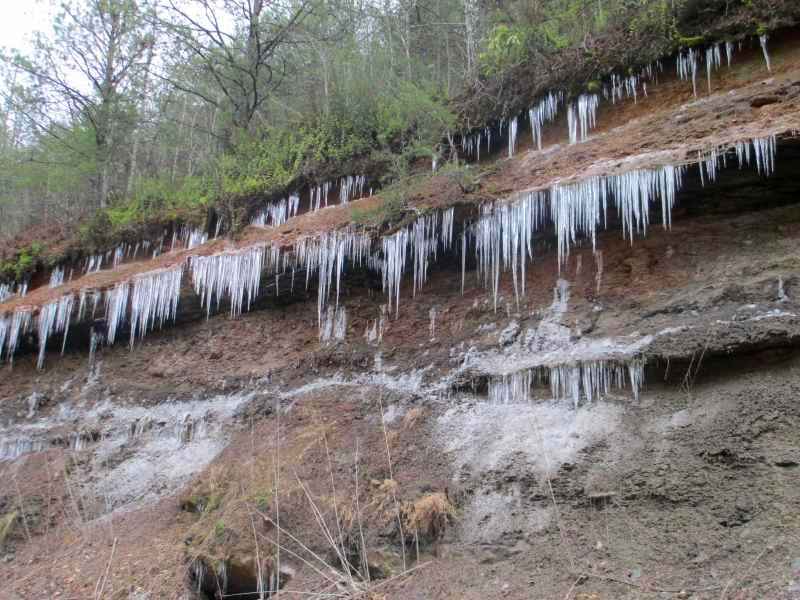 Icicles near Laurel County, Kentucky in the Daniel Boone National Forest 