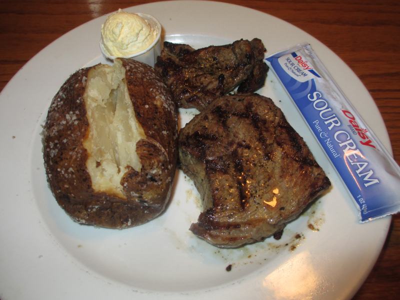 Baked Potato with Steak at Majestic Pizza and Steak House in Benton 
