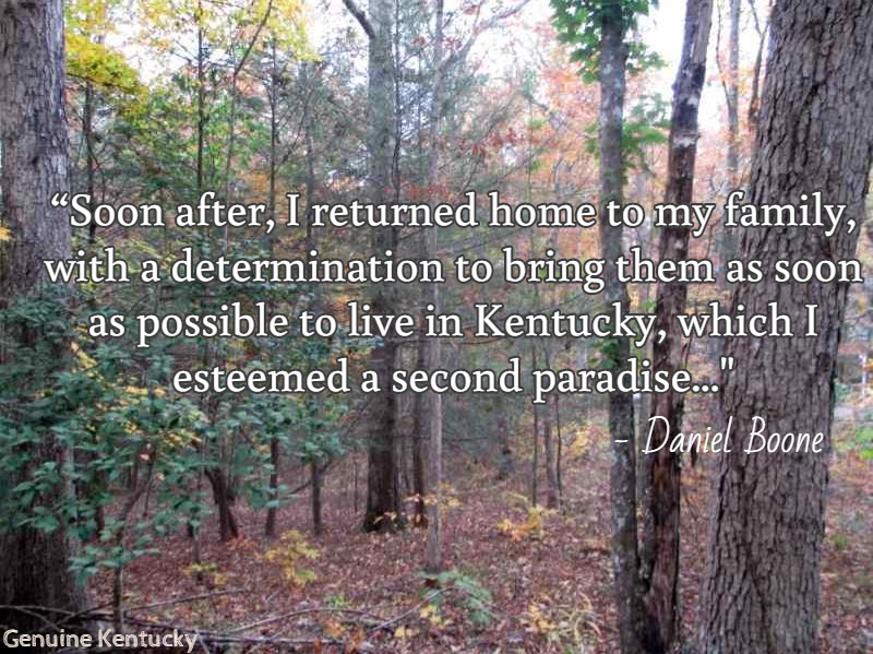Daniel Boone Quote About Kentucky