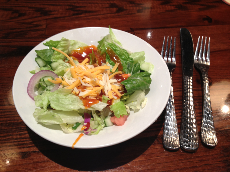 Longhorn Steakhouse Salad with French Dressing No Croutons