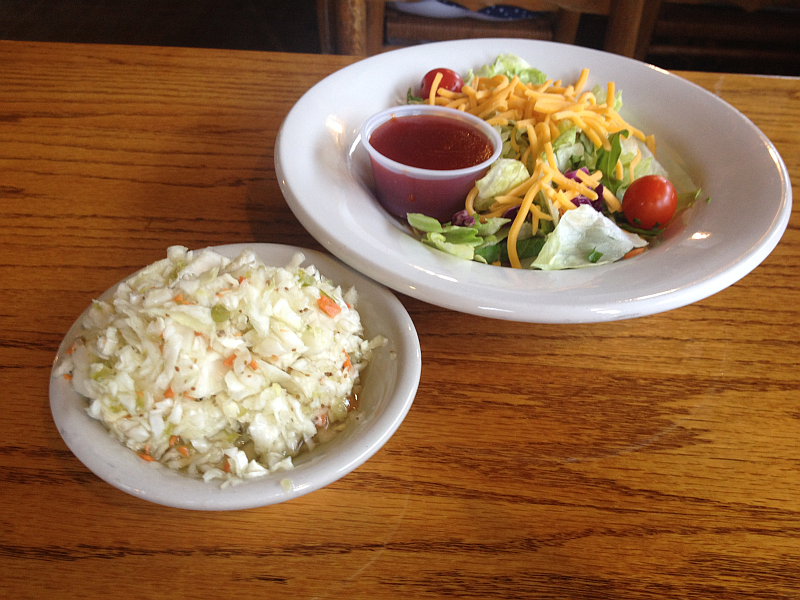Shady Cliff Restaurant Coleslaw and Salad