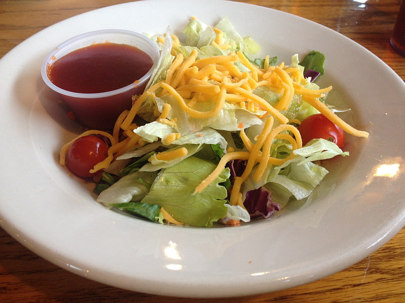 Shady Cliff Restaurant Salad with Delicious French Dressing