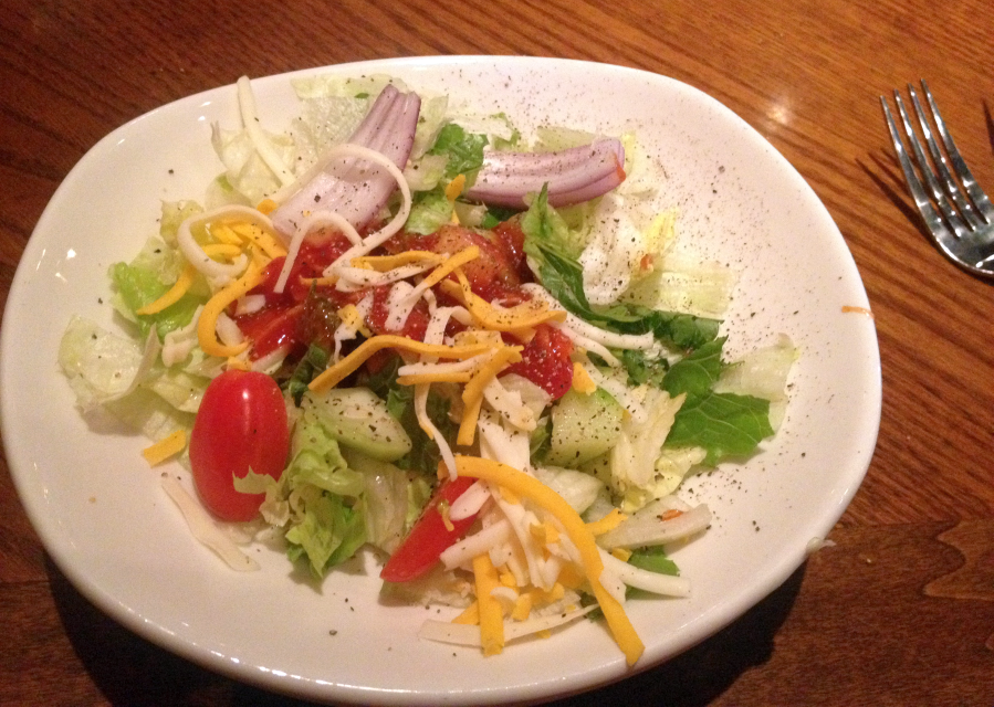 Salad at Outback in Bowling Green, Kentucky