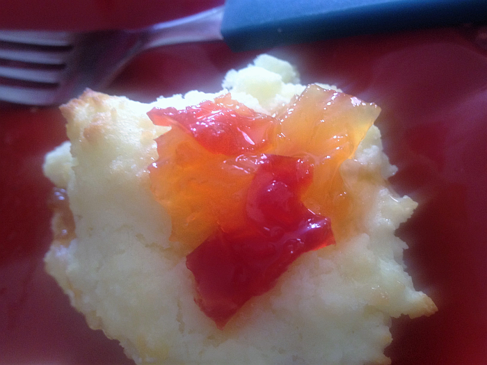 Two Sisters Tiki Torch Jam on a Gluten Free Biscuit