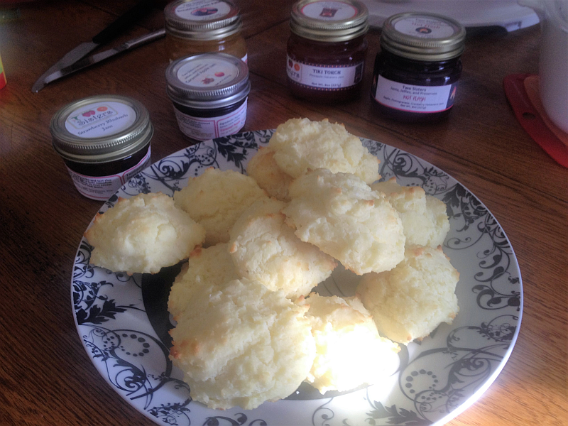 Two Sisters Jams with Gluten Free Biscuits 