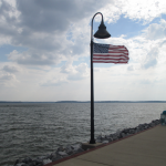 Flag on theGrand Rivers Jetty