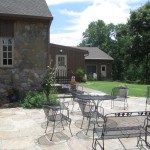 Patio behind Pennyrile Forest State Resort Park's Lodge