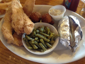 Shady Cliff Restaurant Catfish and Green Beans