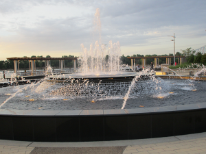 Fountain at Smothers Park on the Owensboro Riverfront